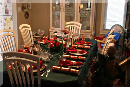 Grandma's lovely table setting.